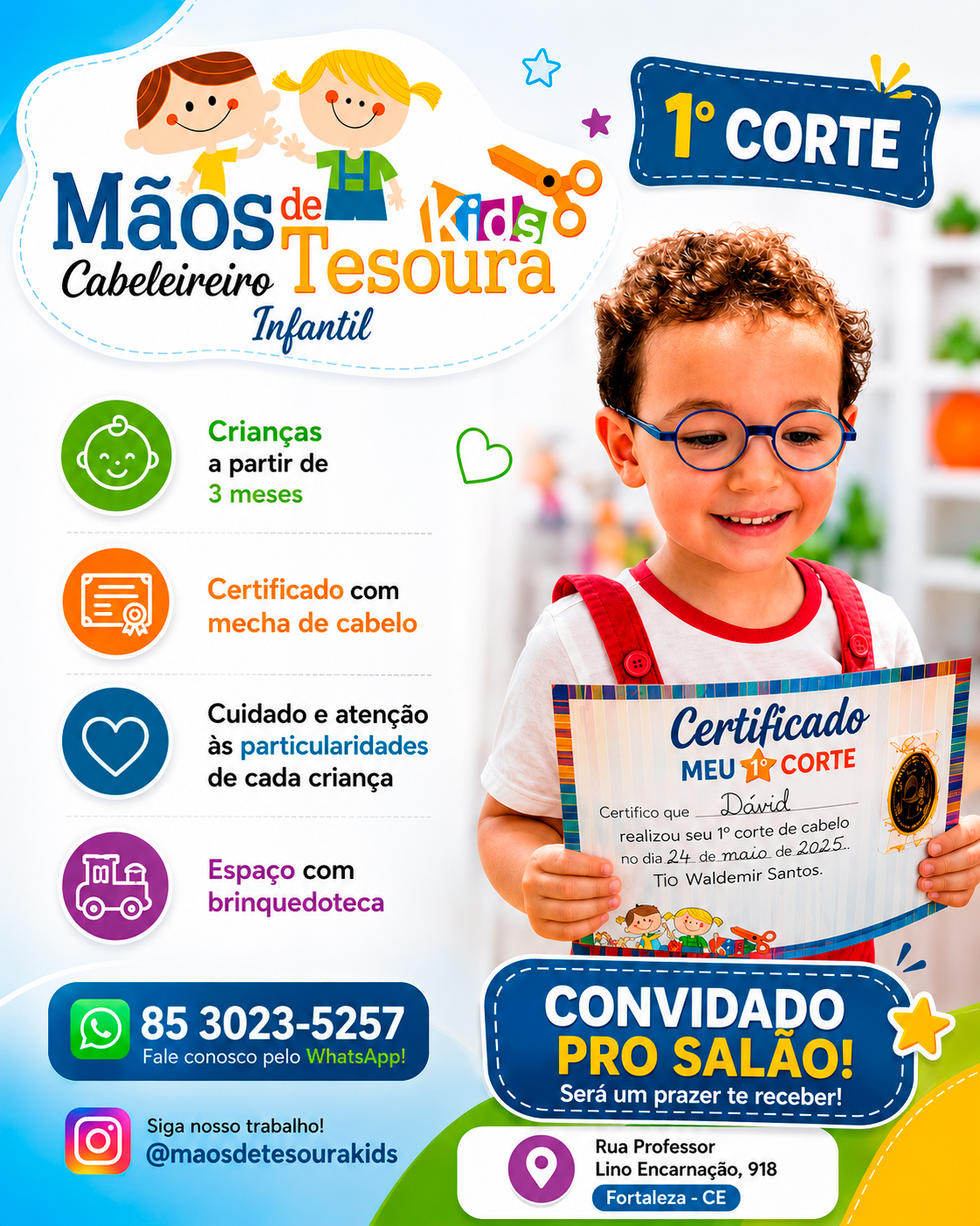 1o Corte - Mãos de Tesoura Kids